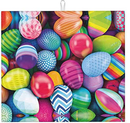 Ostereier XL, Größe 40,6 x 45,7 cm, Abtropfmatte, großes Abtropfgestell für Küchentheke, spülmaschinenfest