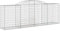vidaXL Paniers à gabions arqués 2 pcs 300x50x100/120 cm fer galvanisé, gabion, cage de gabion, panier de mur de gabion, mur de gabion