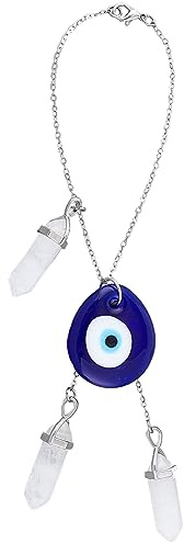 craspire Evil Eye Hängeornament, Blauer Kristall-Anhänger, Dekorationen, Glücksschutz, Tropfenform, Wandanhänger, Dekoration Für Rückspiegel, Balkon, Auto, Büro, Tür, Fenster, Heimdekoration