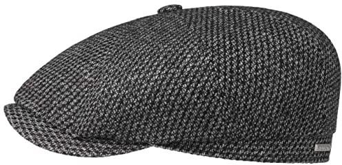 Stetson Hatteras Milbridge Wool Flatcap Elegante Schirmmütze Meliertes Muster Made in EU Herren Herbst/Winter