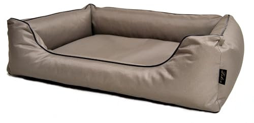 Lebon - Hundebett Paula Plus | Orthopädisch | 4 Farben | 4 Größen | Pflegeleicht | Schmutz- & Wasserabweisend (M, Beige)
