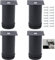MIEGUIWOR 4 Piezas Patas para Muebles,Patas Mueble de Acero Inoxidable,Patas para Sofas,Patas Regulables para Muebles,Patas Mueble para Mesas Muebles Sofá Mesa Estantes （Negro,12cm）