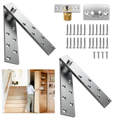Murphy - Cerniera per porta nascosta, lato pesante, 1 pezzo, cerniere per legno, libreria nascosta e segreta, 1 pezzo