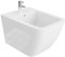 LAVITA Bidet mural universel, WC avec trou pour robinetterie et protection anti-débordement en céramique, 35,5 x 51 x 32,5 cm, lavabo de siège à monter au mur, Onil, montage mural