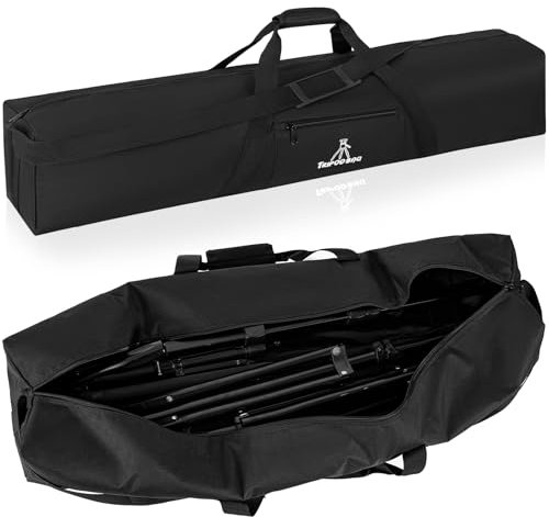 Funda de transporte para trípode, 36 x 7 x 7 pulgadas, resistente con correas de hombro y asas, funda monopie multifuncional para luces, altavoces, cámaras, brazos y soportes de micrófono