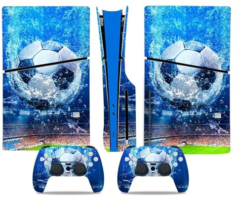 para PS5 Slim Skin Disc Edition & para PS5 Slim Skin Digital Edition Consola Mando Cubierta Vinilo Fundas Compatible Resistente Arañazos 63268 Sin Burbujas Sin Espuma Antiarañazos (Size : Disc Versio