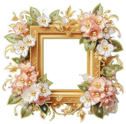 Generisch Bilderrahmen 8.6x10 cm klein Blume Diamond Painting Fotorahmen für Fotos & Bilder für Wohnzimmer Schlafzimmer Kinderzimmer Büro Treppenhaus Flur, Wand- oder Tischaufsteller
