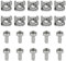 Heyous 10 Sets M6x20mm Silver Rack Mount Lock Nut Screw Washer Stainless Steel Mounting Screw and Square Insert Nut for Rack Mount Server Cabinet
