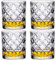 Whiskey Glasses, 320ml Set of 4 Lead Free Crystal Whisky Glasses Set, Old Fashioned Glasses (320ML)