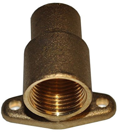 15mm x 1/2 Straight Wallplate Connector - End Feed (15mm Wall Plate/Wall Plate Elbow/Garden tap Wall Plate / 15mm Copper Pipe Fittings/bib tap Wall Plate)