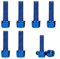 XUKZIMA 6 Pcs M5 x 18 mm Fahrrad Vorbau Kegelschrauben mit Unterlegsscheiben Bolzen für Fahrradstamm Kegelkopf Schraube für Mountainbike Blau