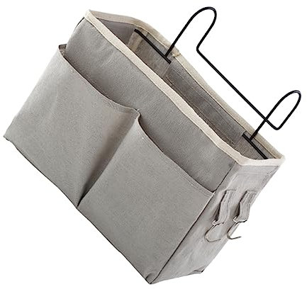 Hohopeti Aufbewahrungstasche Aufbewahrung Am Bett Schrankbett Bettkorb Im Schlafsaal Aufbewahrungsnachttisch Etagenbett Büroregale Krippe Windelhalter Regalhalter Light Grey Pe-Beschichtung