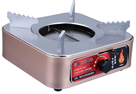 CORHAD Estufa De Alcohol Carpa Exterior Estufa De Camping Portátil Estufa De Camping Aire Cohete De Campamento Cocina Mini Estufa Cajón Acero Inoxidable Golden
