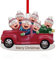 Weihnachtsdeko 2024 Weihnachten Deko Personalisierte - Weihnachtsdekoration der Familie 2 bis 6 Name, hängende Dekoration des Weihnachtsbaums Christmas Decor (6-köpfige Familie)