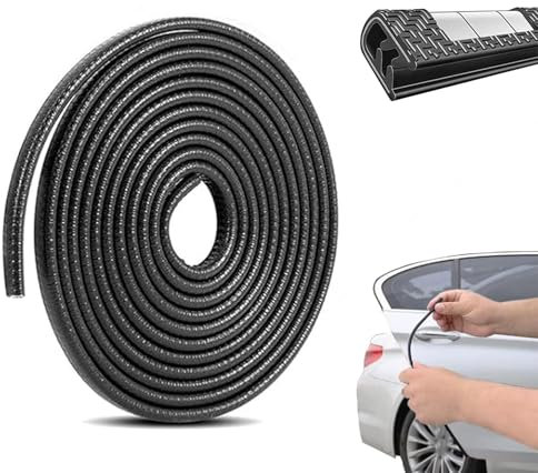 Auto Türdichtung für Tesla Model 3/Model Y/Model S/Model X, Autotür Kantenschutzstreifen, U-Form Kantenschutzprofil Türschutz, Türschutz Auslaufschutz,A/Black