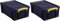 Really Useful Plastic Storage Box 9 Litre Solid Black with Yellow Handles (Pack of 2)