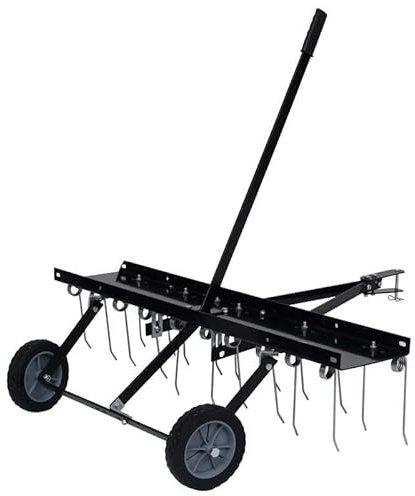 Scarificateur pour tondeuse autoportée 100 cm – Aérateur de pelouse pour grands jardins – Robuste et efficace pour un entretien parfait de la pelouse