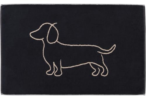 Cawö Badematten WE Love Dogs Companion 6248 schwarz/beige - 93