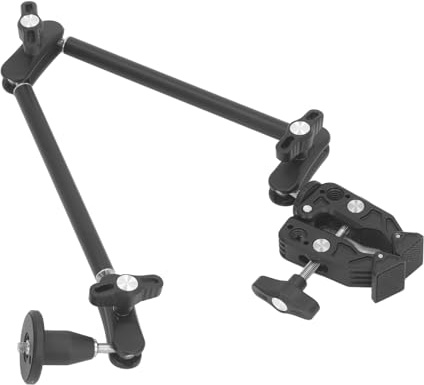 Hamwesh Magic Arm, 22in Adjustable Friction Articulating Arm Super Clamp with 360° Ballhead and 1/4in 3/8in Threads for Camera Microphone LED Light Webcam Vlogging Rig Monitor Mount