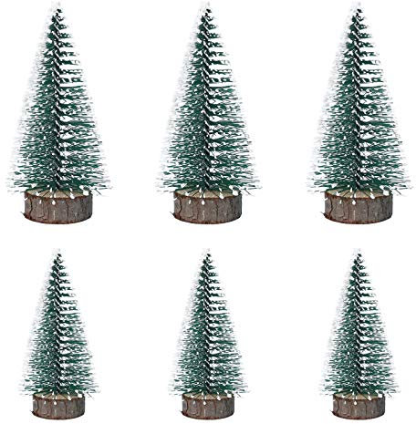 ounona 6pcs Mini albero di Natale Natalizia tavolo decorativo decorazione natalizia