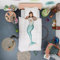 Snurk Kinder Bettwäsche Set Mermaid 135x200 cm, 100% Baumwolle, Bettdecke & Kissenbezug, Atmungsaktive & Komfortable Heimtextilien für Mädchen, Süße Bettwäsche für das Kinderzimmer - Meerjungfrau