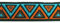 1A-Kurzwaren 10m Retro-Borte Stoffborte Webband 25mm breit, Mehrfarbig, Polyester