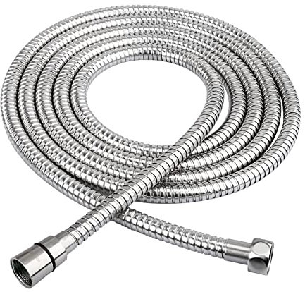 HOMEIDEAS 3m/118 Shower Hose Stainless Steel Extra Long Shower Head Hose Bathroom Toilet Handheld Showerhead Sprayer Extension Replacement Part with Brass Coupler,Polished Chrome