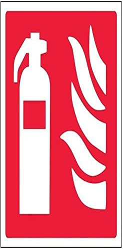 vsafety 13012 am-s Logo équipement Extincteur signe, autocollant en vinyle, Carré, 150 mm x 150 mm