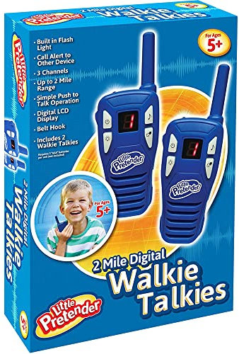 2 Pack Walkie Talkies for Kids, 2 Mile Range, 3 Channels, Gift for 5 year old Boys, Kids Walkie Talkies Includes Built in Flash Light LCD Screen, Best Birthday Gifts for Boys & girls 5 6 7 8+ Year Old