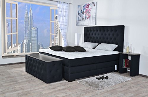 AUKONA Boxspringbett Katharina 160x200, Farbe wählen und ändern, 7 Zonen Taschenfederkern-Matratze, H2 H3 H4, Komfortschaum-Topper, Lieferung und Aufbau kostenlos