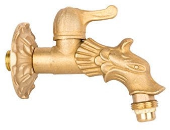Boni-Shop Nostalgie Auslaufventil Wasserhahn Verschiedene Motive (Drachenkopf und Hebel 1/2)