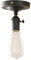 PathsOn Industrial Retro Loft Bar Kitchen Pendant Light Fitting Ceiling Lamp Flush Mount Switch Light Fixture Chandelier Decorative Lighting E27 (Black)
