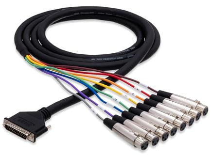 HosaTech DTF-803 Snake Kabel, XLR3 weiblich auf DB25, 3m