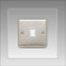 Single Light Switch Surround | Square | Acrylic Back Panel or Finger Plate | Plug, Font Colour:Clear