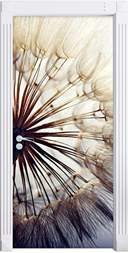 Stil.Zeit Möbel Schöne Pusteblume als Türtapete, Format: 200x90cm, Türbild, Türaufkleber, Tür Deko, Türsticker