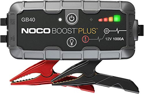 NOCO Boost Plus GB40 1000 Amp 12V UltraSafe Lithium Jump Starter Box, Autobatterie Booster Tragbare Power Bank und Starthilfekabel für Motoren bis zu 6 Liter Benzin u