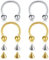 D.Bella 16G Surgical Steel Nose Septum Horseshoe Hoop Eyebrow Lip Navel Belly Nipple Piercing Ring 10mm Helix Tragus Daith Rook Earrings w Replacement Spikes