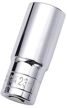 Utoolmart Douille extra longue 1/2 23 mm 6 points Torx profonde miroir acier chrome vanadium 78 mm de longueur Douille hexagonale Douille prune pour bricolage et réparations automobiles