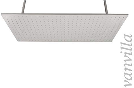 vanvilla Duschkopf Edelstahl Regenduschkopf XXL Regendusche Regenbrause Brausekopf 120cm x 60 cm gebürstet