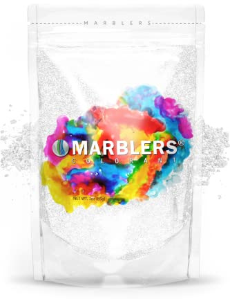 MARBLERS White Mica Powder [Luna Pearl] 3oz (85g) | Cosmetic Grade | Epoxy Resin Pigment | Dye | Non-Toxic, Vegan, Cruelty-Free | Lip Gloss, Nails, Body Butter | Bath Bomb, Candle & Soap Making