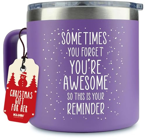Inspirierende Geschenke für Frauen,Kaffee-Lila Tasse/Becher 14oz Sometimes You Forget You're Awesome,Idee, Dankeschön, Lehrer, Mutter, beste Freundin, sie, weiblich, die alles hat, Ostern
