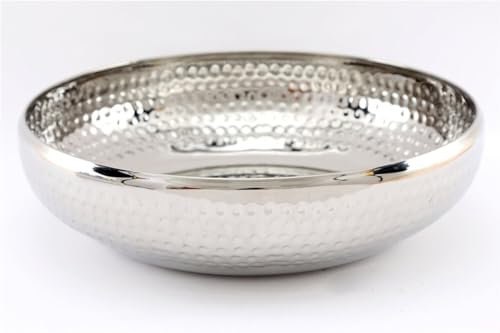 38cm Hammered Silver Bowl