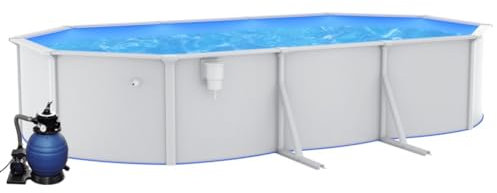 vidaXL Piscina con Pompa Filtro a Sabbia 610x360x120 cm