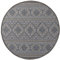Taracarpet Outdoor Teppich Wetterfest Wohnzimmer Balkon Küchenteppich Flachgewebe Sisaloptik Muster Karos blau 160x160 cm rund