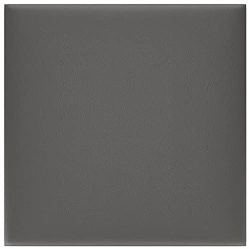 vidaXL Wandpaneele 12 Stk., Wandpolster Wandkissen Dekoration, Bettkopfteil Wandverkleidung DIY-Design, Polsterpaneel, Grau 30x30 cm Kunstleder