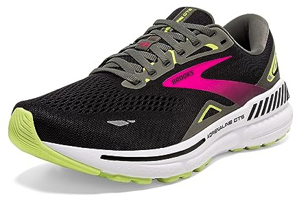 Brooks 1203811B037 Adrenaline GTS 23 Sneaker Damen Black/Gunmetal/Sharp Green EU 38