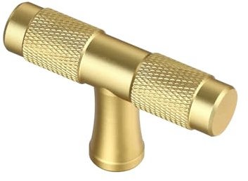 AITITAN 10 Pack Gold Cupboard Knobs Gold Door Knobs - 50mm Length Single Hole Kitchen Cupboard Handles, Gold Drawer Knobs and Gold Kitchen Door Knobs
