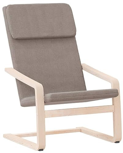 vidaXL Relaxsessel Polstersessel Polsterstuhl Relaxstuhl Sessel Stuhl Loungesessel Wohnzimmersessel Ruhesessel Fernsehsessel Taupe Stoff