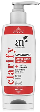 Artnaturals Apfelwein Essig Conditioner - (16 Fl Oz / 473ml) - Dual Bottle - Kokosöl und Vitamin E für Spliss Enden, Glanz und stärker