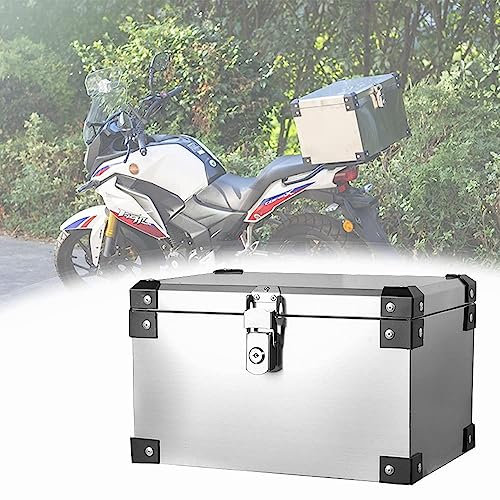 BDXZJ Motorrad Roller Top Box, Wasserdicht Helmkoffer Topcase, Motorrad Heckkoffer Universal, Hardcase, Gepäckaufbewahrung, Große Kapazität, Mit Sicherheitsschloss 42L